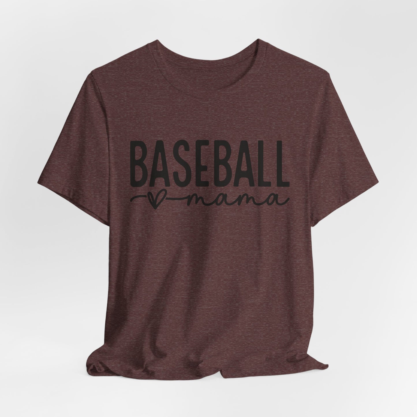 Baseball Mom Unisex Tee - Short Sleeve Jersey Shirt With Heart Design