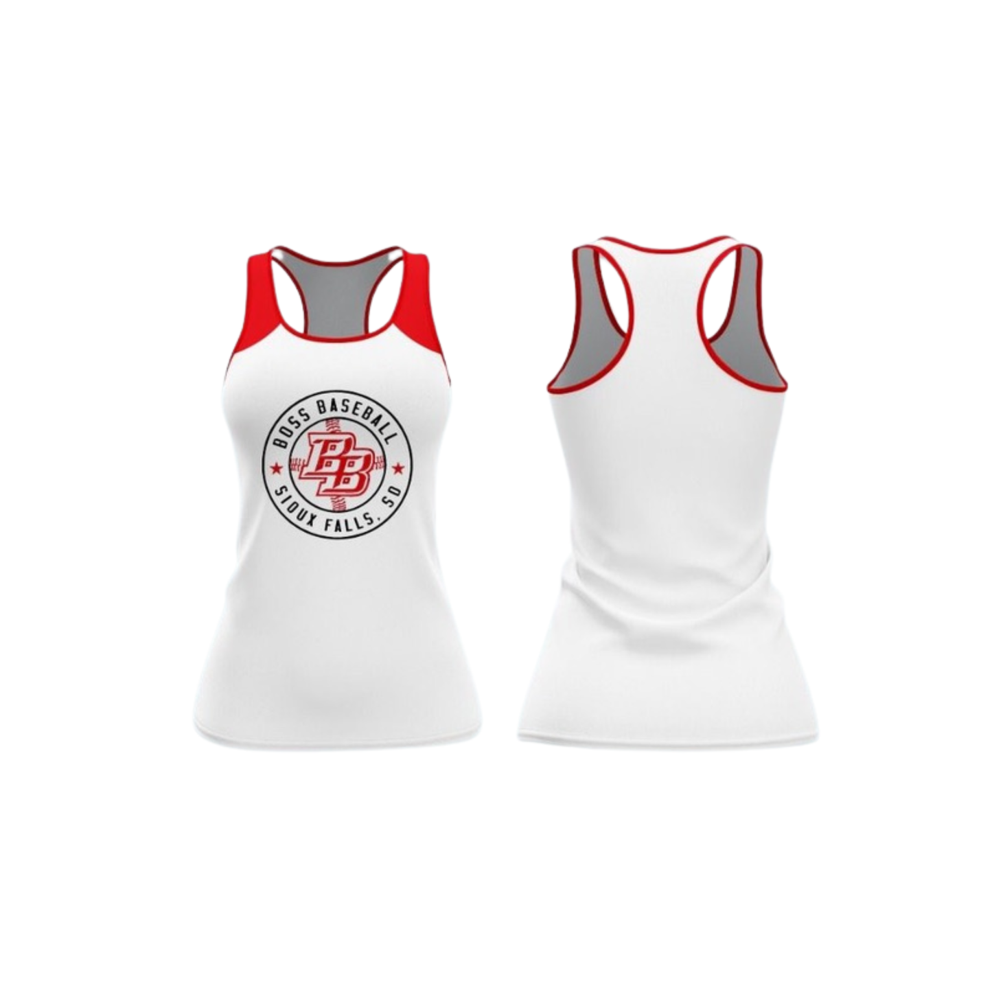 White Racer Back Tank Top