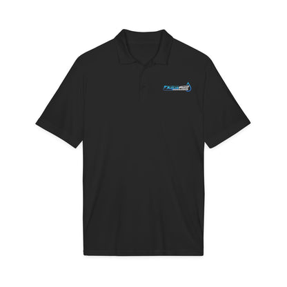 AquaFlow Embroidered Tech Polo — Sporty Grey PosiCharge Competitor Logo Shirt