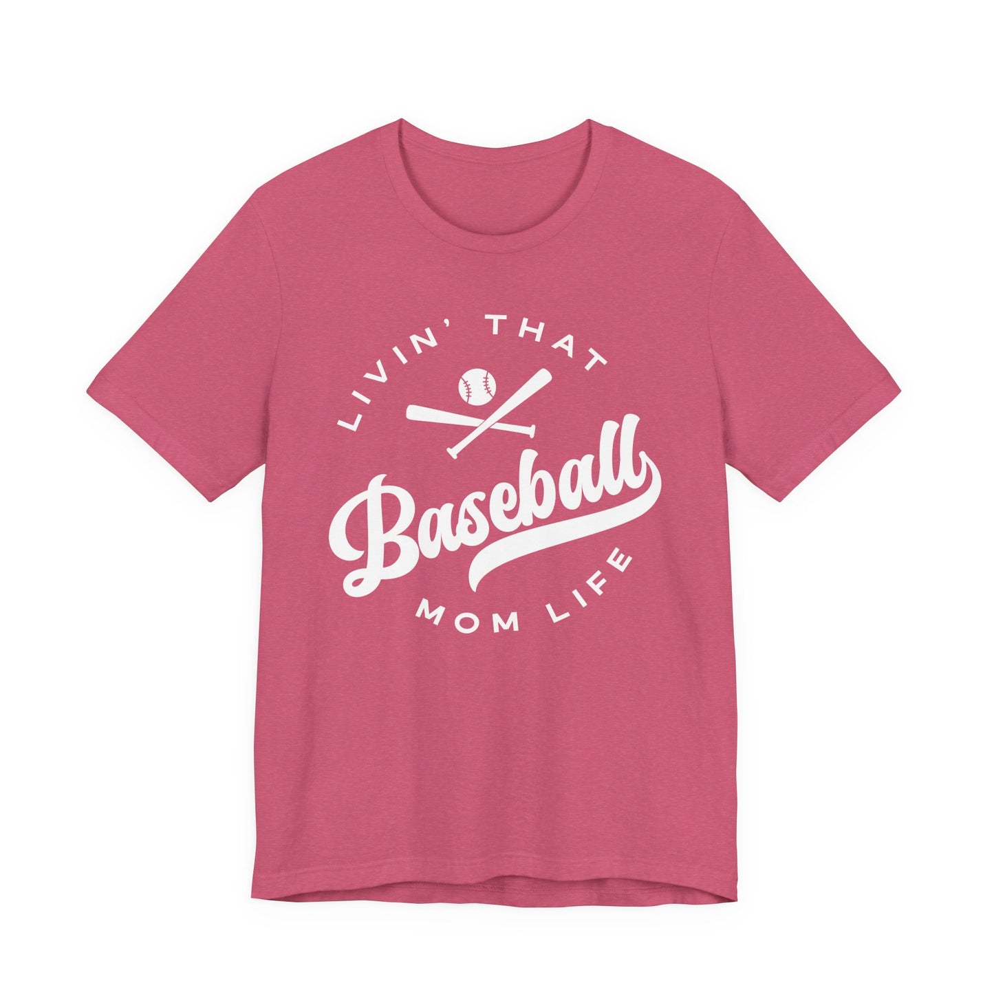 Livin' That Baseball Mom Life Tee, Graphic Tshirt, Unisex Shirt, Sports Mom Gift, Athletic Top, Mom Life Apparel