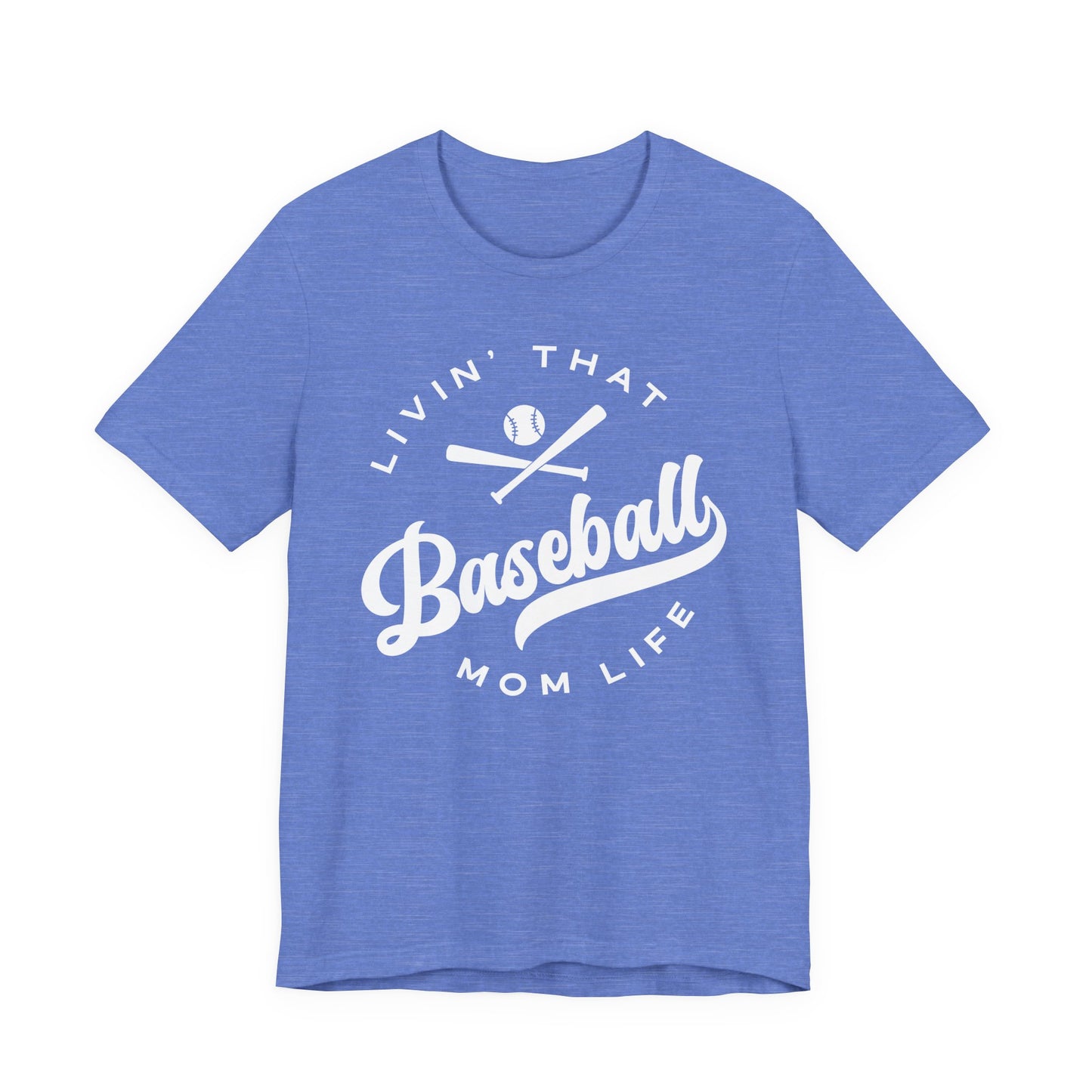 Livin' That Baseball Mom Life Tee, Graphic Tshirt, Unisex Shirt, Sports Mom Gift, Athletic Top, Mom Life Apparel