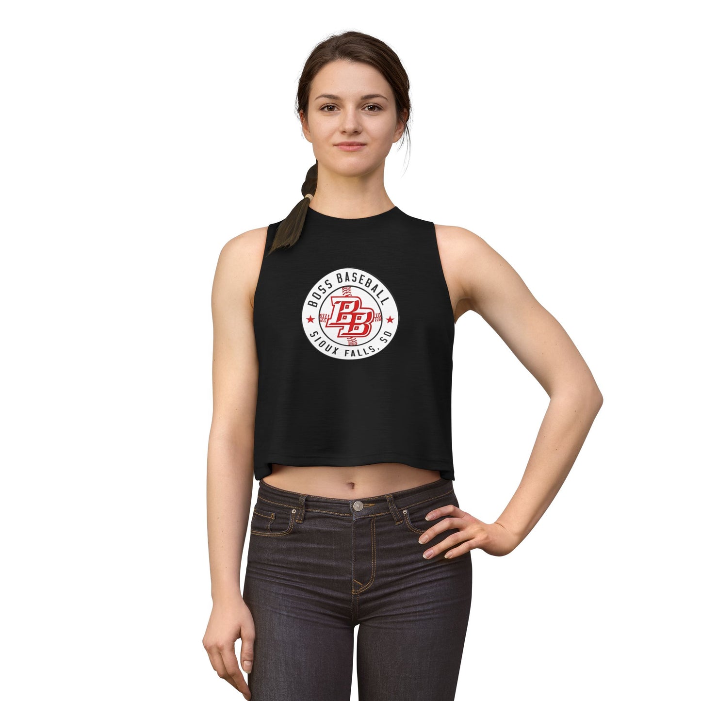 Boss Baseball Sioux Falls Crop Top — Women's Athletic Baseball Tank