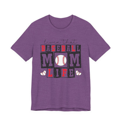 Baseball Mom Life Tee - Unisex Jersey Short Sleeve Tee, Sports Mom T-Shirt, Baseball Season Gift, Family Matching Outfits, Soft Cotton