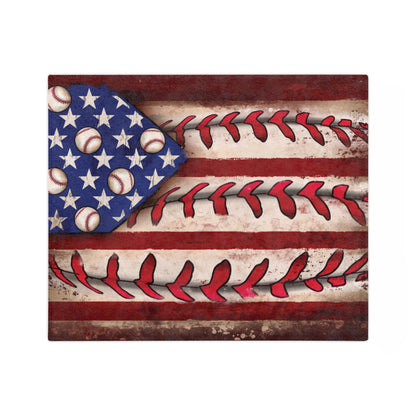 Baseball Americana Velveteen Microfiber Blanket