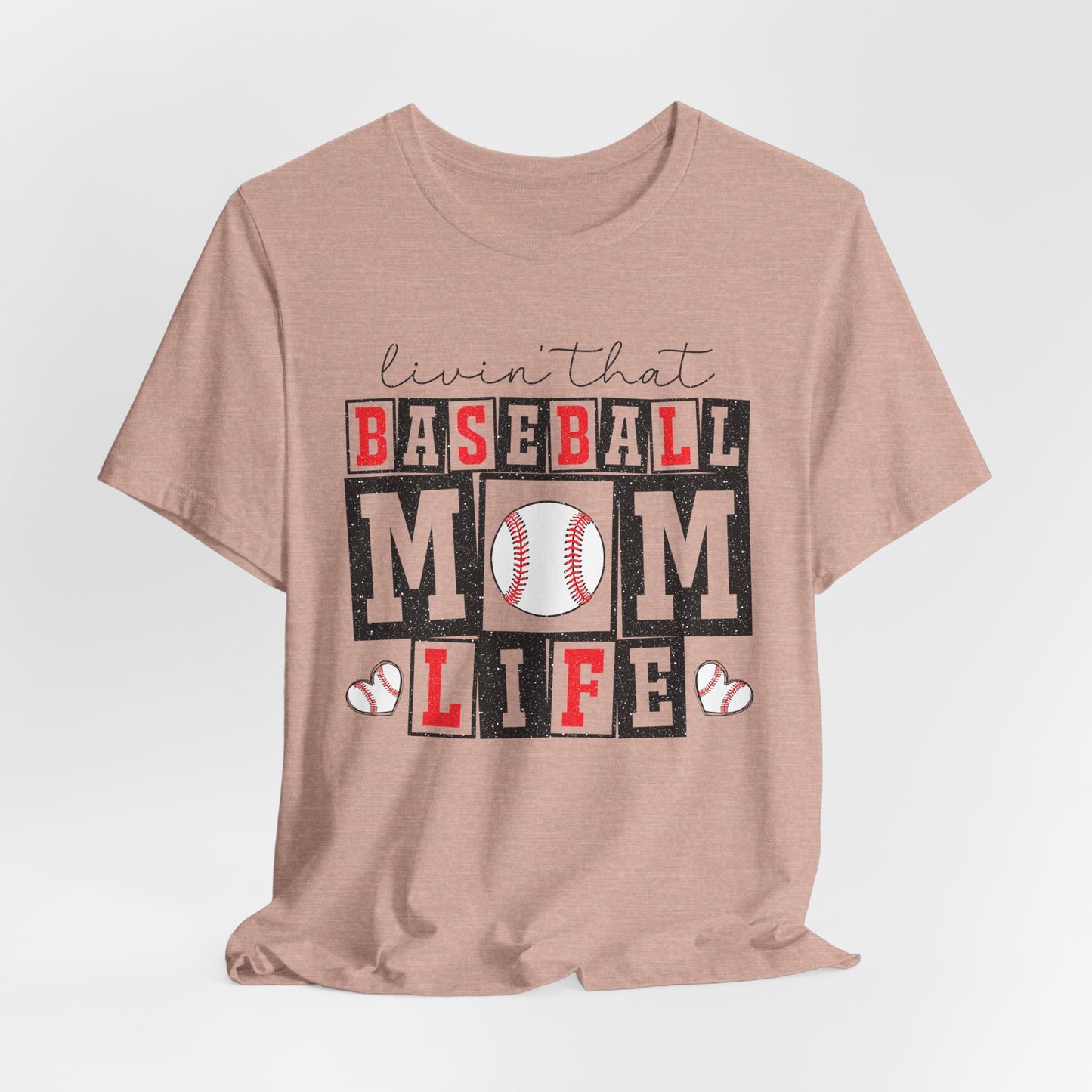 Baseball Mom Life Tee - Unisex Jersey Short Sleeve Tee, Sports Mom T-Shirt, Baseball Season Gift, Family Matching Outfits, Soft Cotton