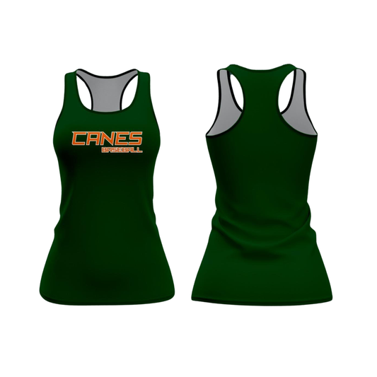 Green Racer Back Tank Top