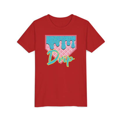 Home Plate Waffle Cone Drip Youth Tee