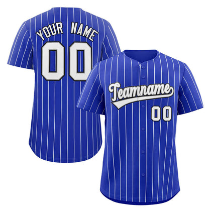 Custom Pinstripe Baseball Jersey Button Down Shirt Personalized for Adults/Youth image 4