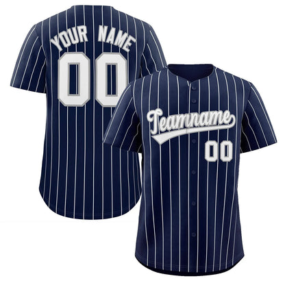 Custom Pinstripe Baseball Jersey Button Down Shirt Personalized for Adults/Youth image 9
